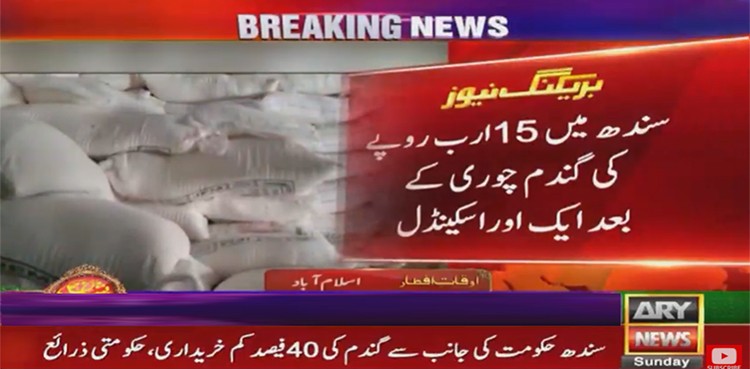 wheat curruption in Sindh Govt